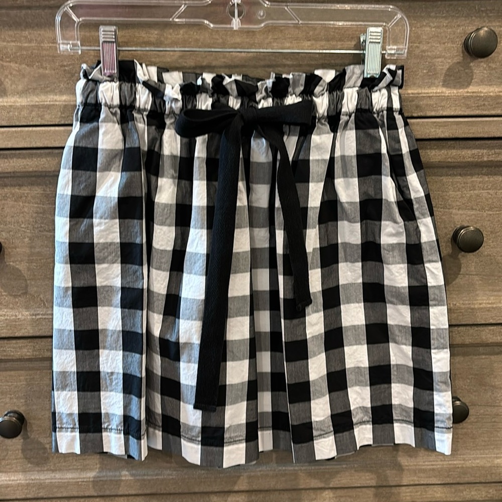 Kate Spade Black and White Check Skirt